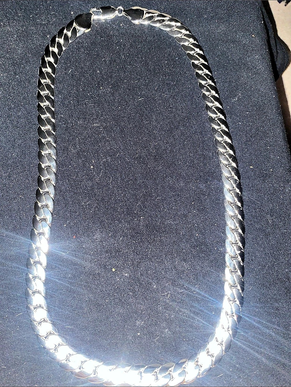 Silver-Tone Chain Necklace New 22 in